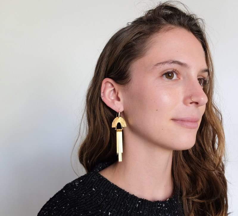 Demimonde Solis Earrings Brass