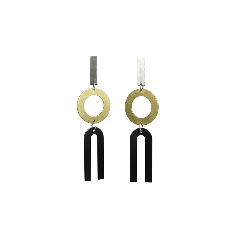 Divided Line Earrings
