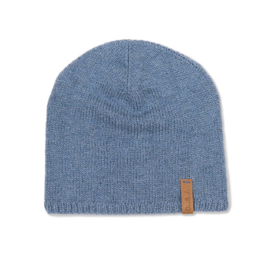 Hand-knit wool Emma Hat in Sky Blue from Dinadi