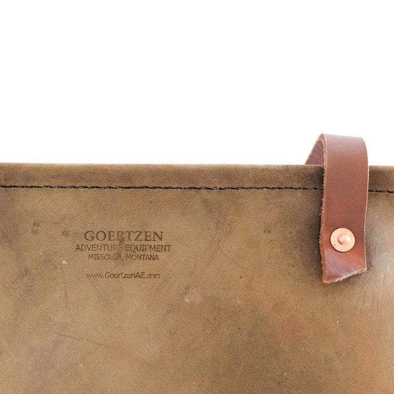 Goertzen Adventure Equipment Made in USA Leather Tote Bag Tan