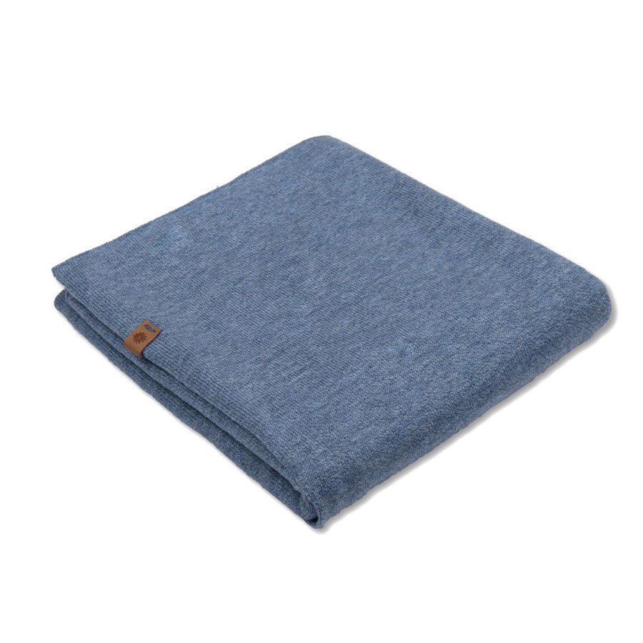 Hand-knit wool Greta Scarf in Sky Blue from Dinadi