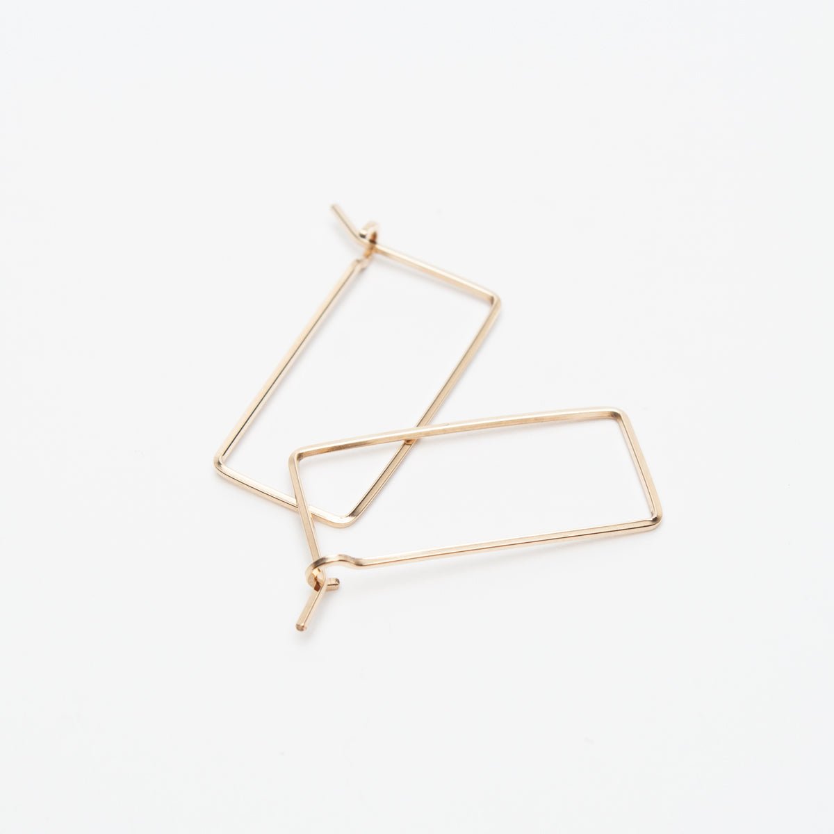Small Rectangle Hoop Earrings