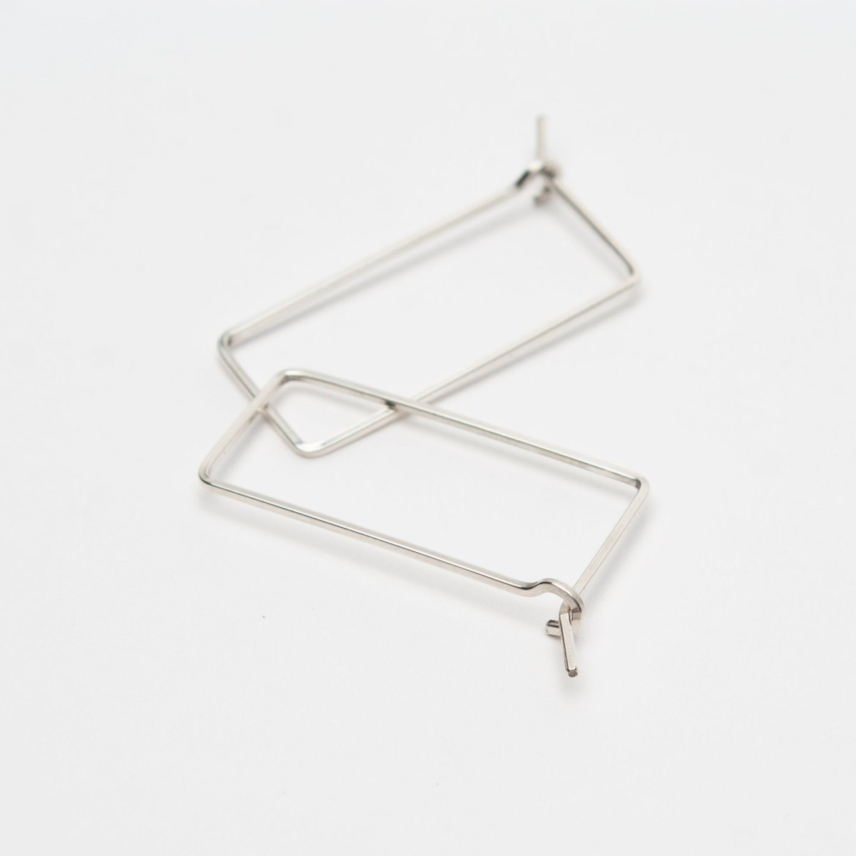 Small Rectangle Hoop Earrings