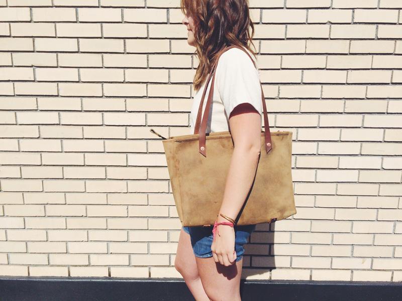 Goertzen Adventure Equipment Made in USA Leather Tote Bag Tan