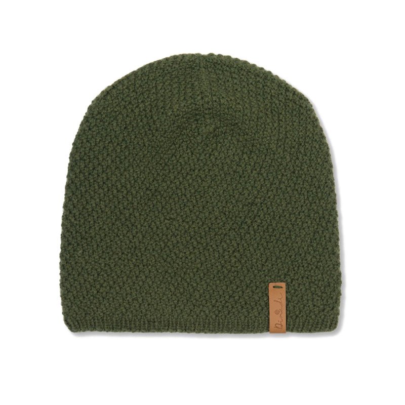 Hand-knit Ingrid Hat in Forest Green from Dinadi