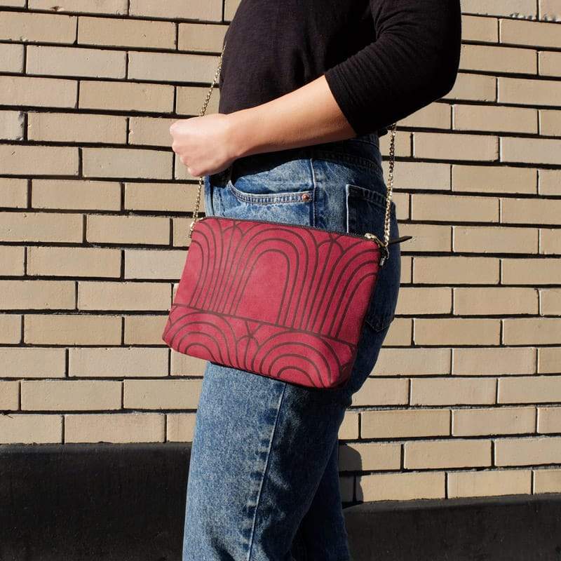 Lee Coren Dulce Clutch & Strap Bag - Arches Burgundy