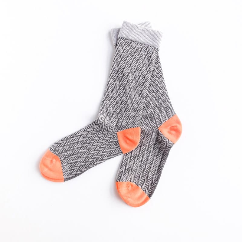 Little River Sock Mill Textured Herringbone Crew.jpg Dove