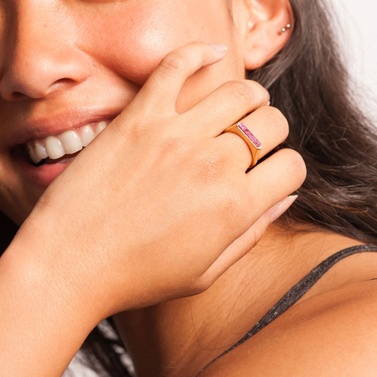 Lucet ring - Ruby