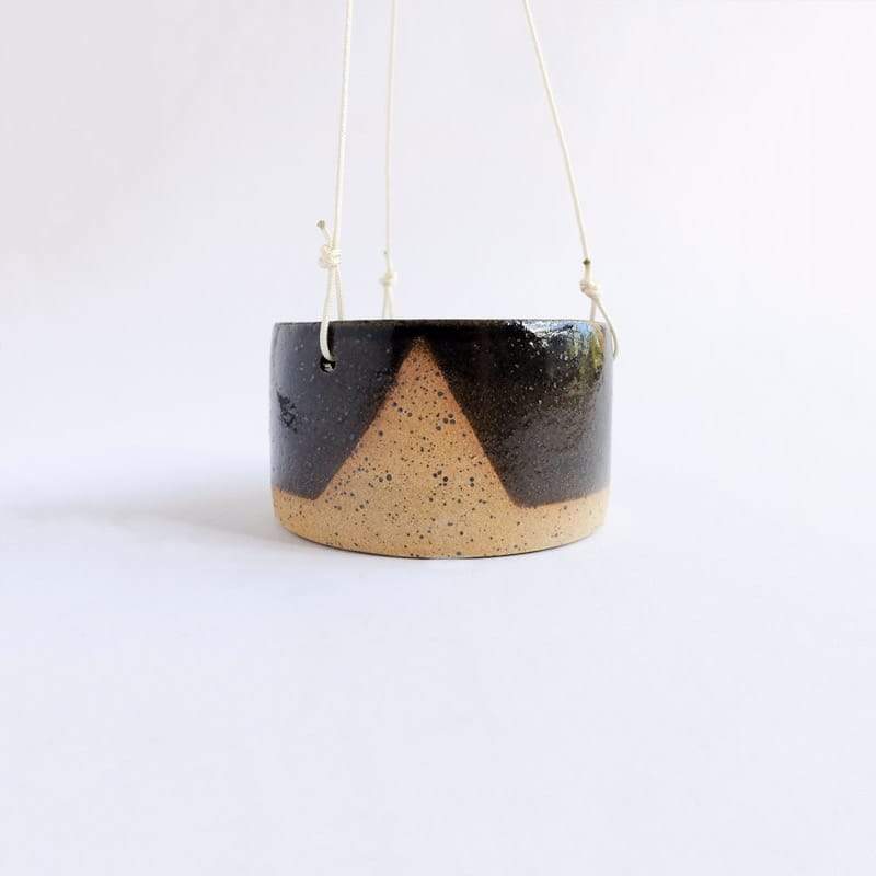 Margaret & Beau Hanging Planter Mini Black Mountain Speckled