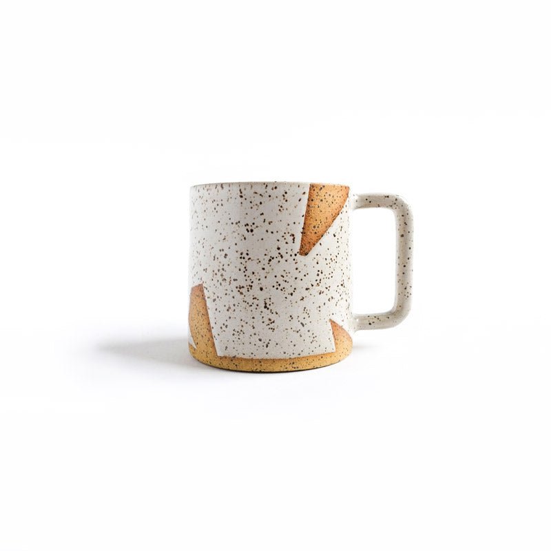 Margaret & Beau Mug White Speckled Geo