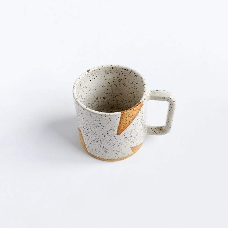 Margaret & Beau Mug White Speckled Geo