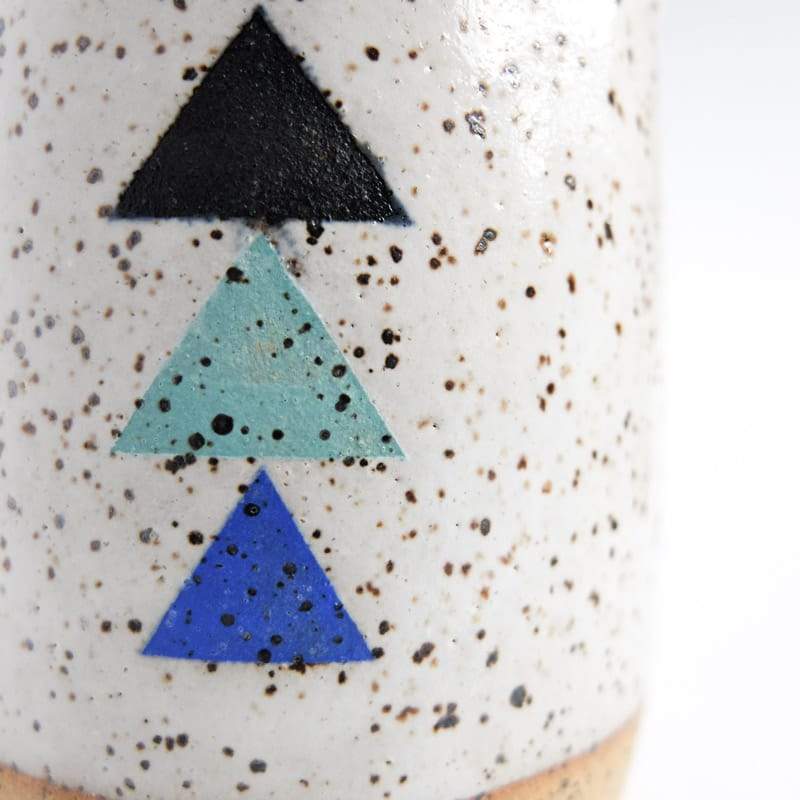 Margaret & Beau White Speckled We Three Tumbler
