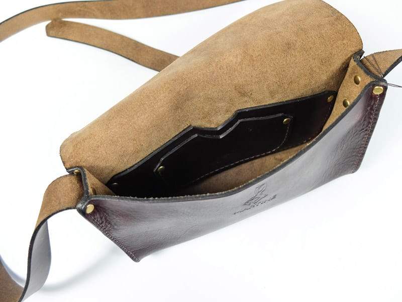 Faro Crossbody bag interior marsala