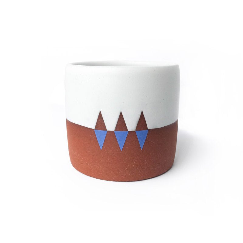 Medium Planter - Cerulean Diamonds