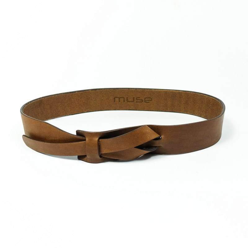 Muse 1.5 Inch Buckleless Camel Leather Belt #color_camel