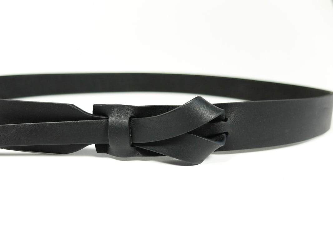 Muse Simple Black Leather Belt