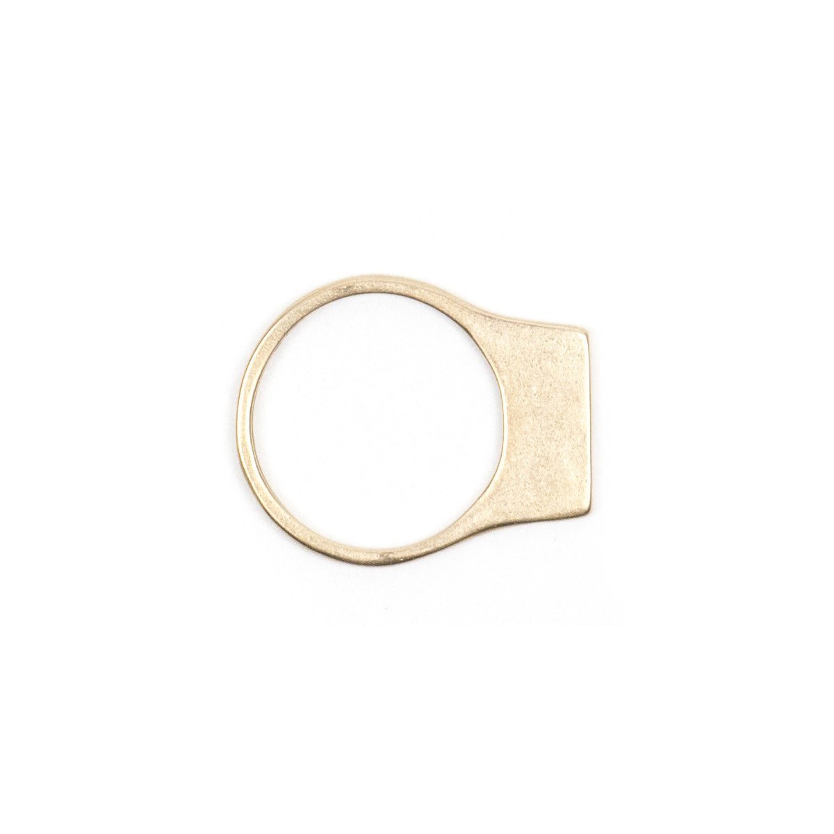 Contemporary and minimal bronze stacking ring with an elongated curve that sits above the top of the finger. Hand-crafted in Portland, Oregon.