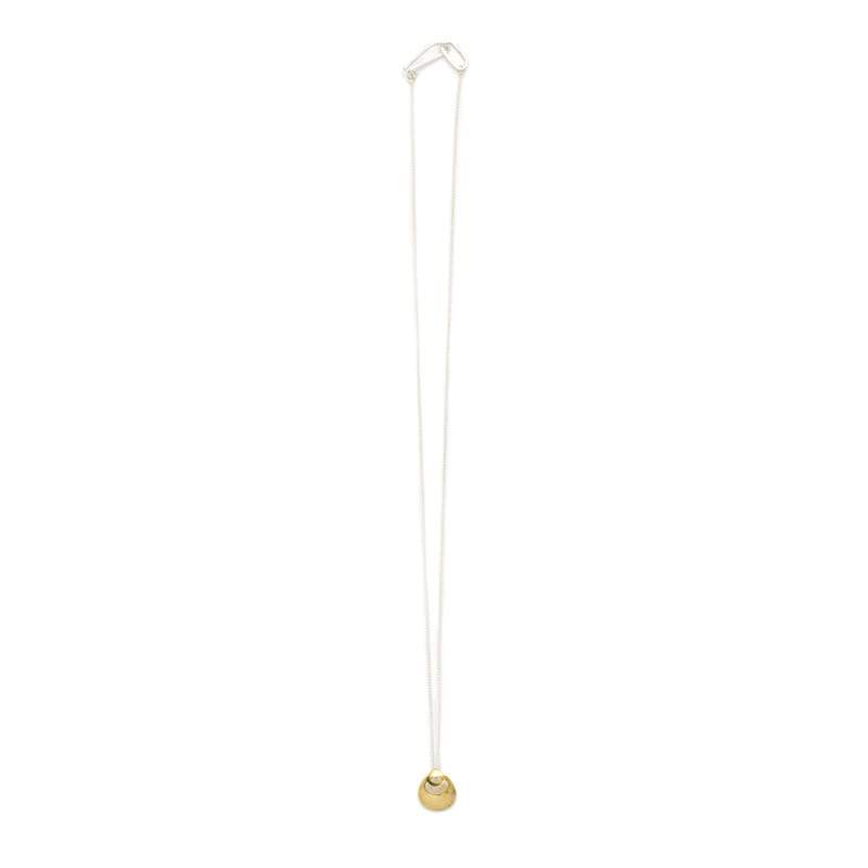 Nilo brass mini pendant necklace length