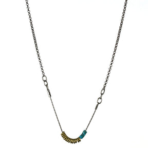 betsy & iya Stacked Dakota necklace with mixed metals