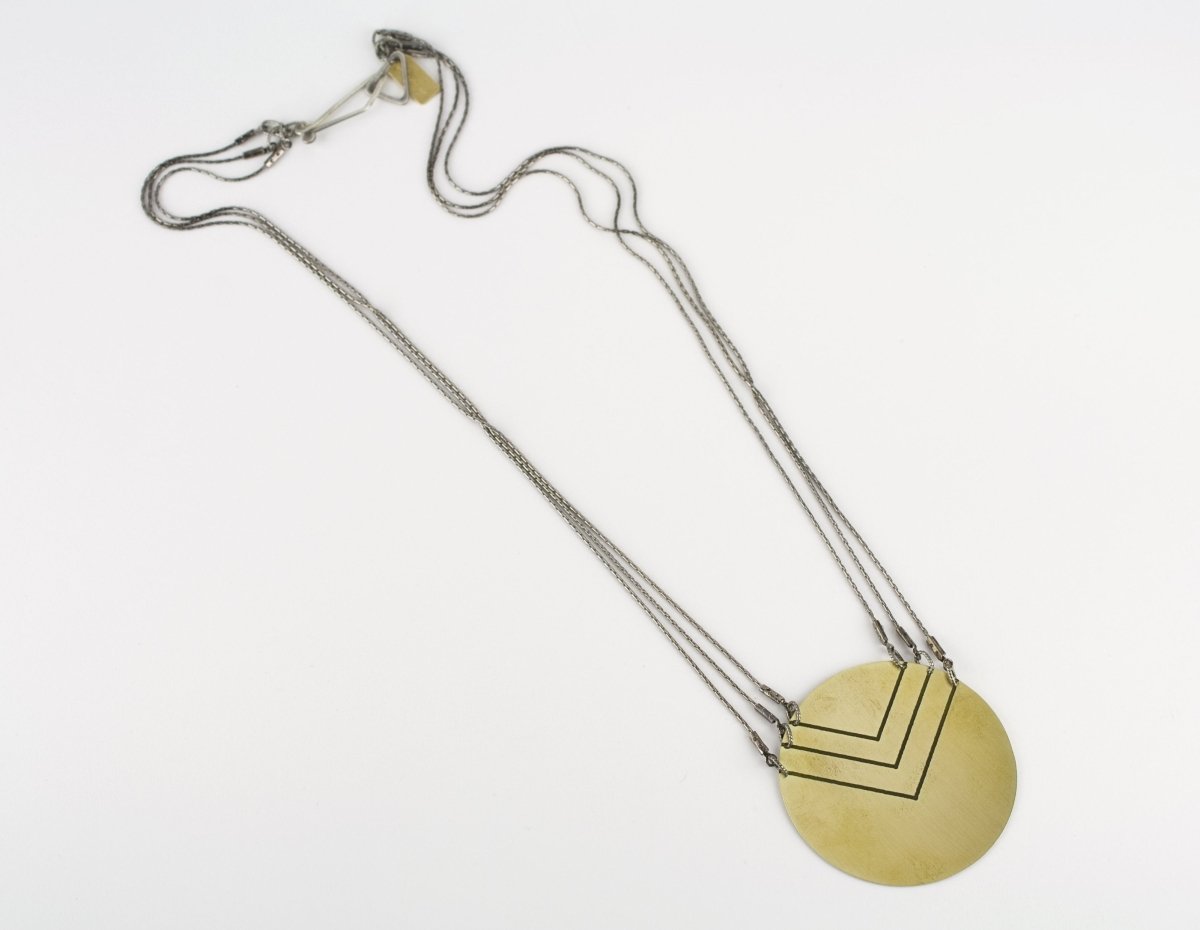 betsy & iya The Colonel necklace with etched design