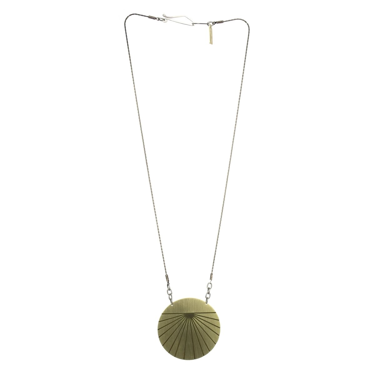 Horizon necklace fully featured including the handcrafted sterling silver clasp.