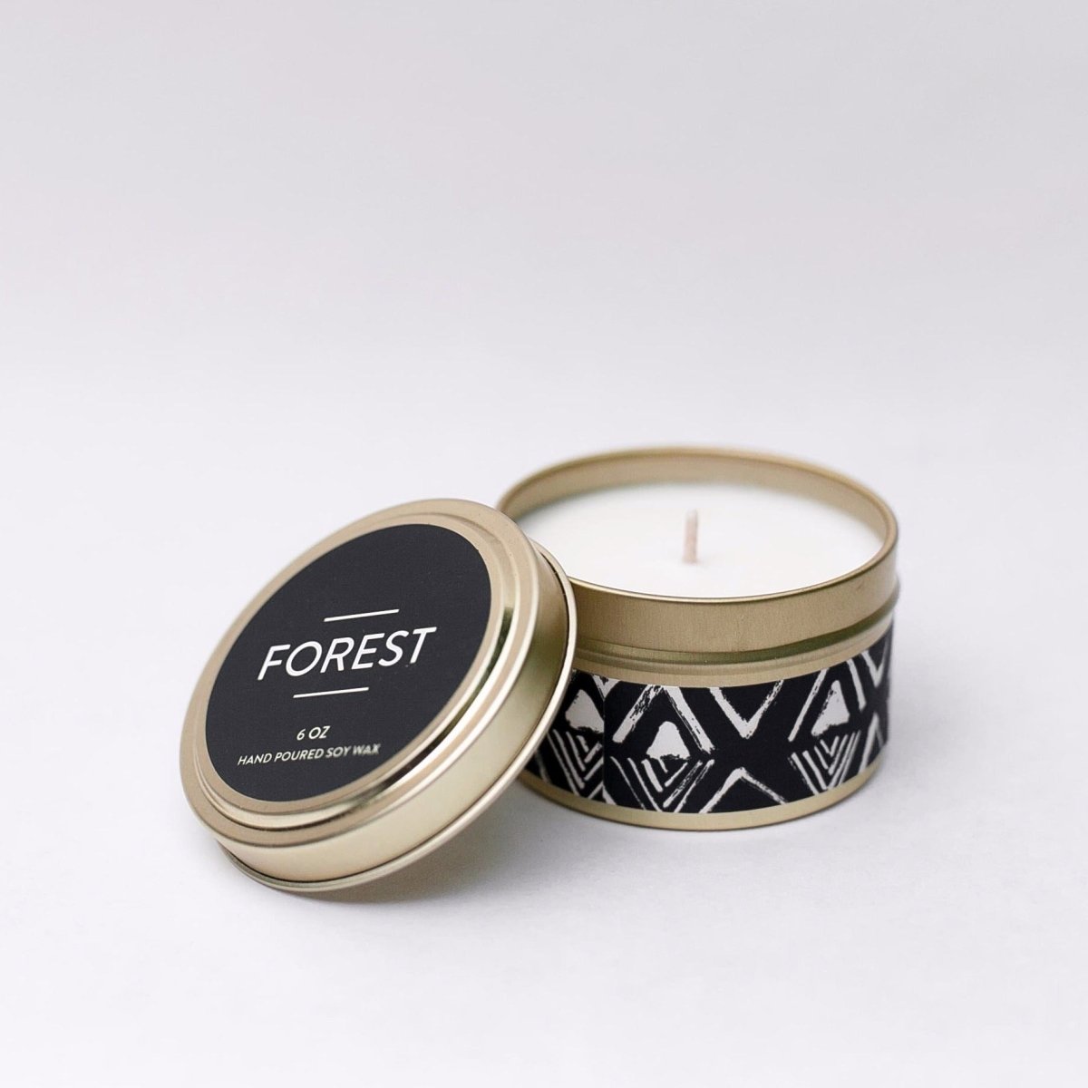 6oz Forest Candle in metal tin. Hand-poured in Seattle, Washington.
