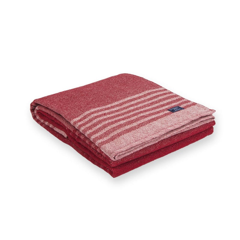 Faribault Red Linear Stripe Cotton Throw