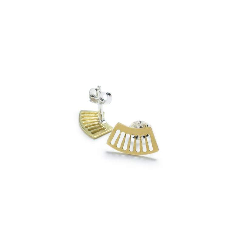 Ritmo mini fan stud in brass front/back