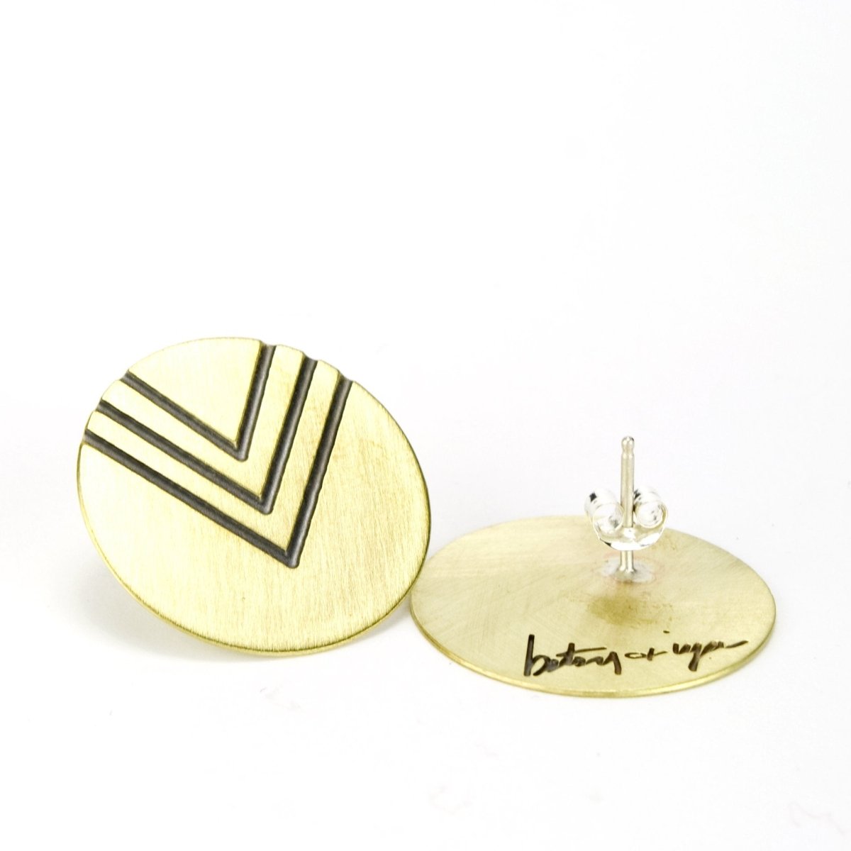 betsy & iya General stud earrings with sterling silver posts.