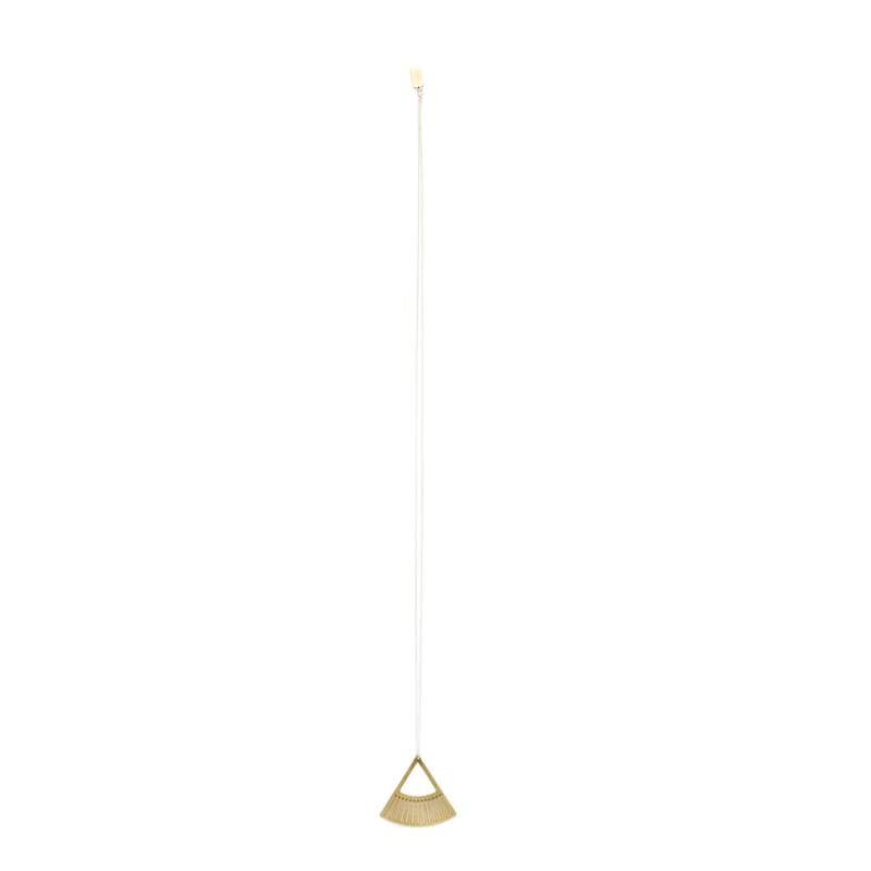 Salta fan pendant necklace in brass length