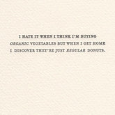 Sapling Press Vegetables vs Donuts Funny Greeting Card