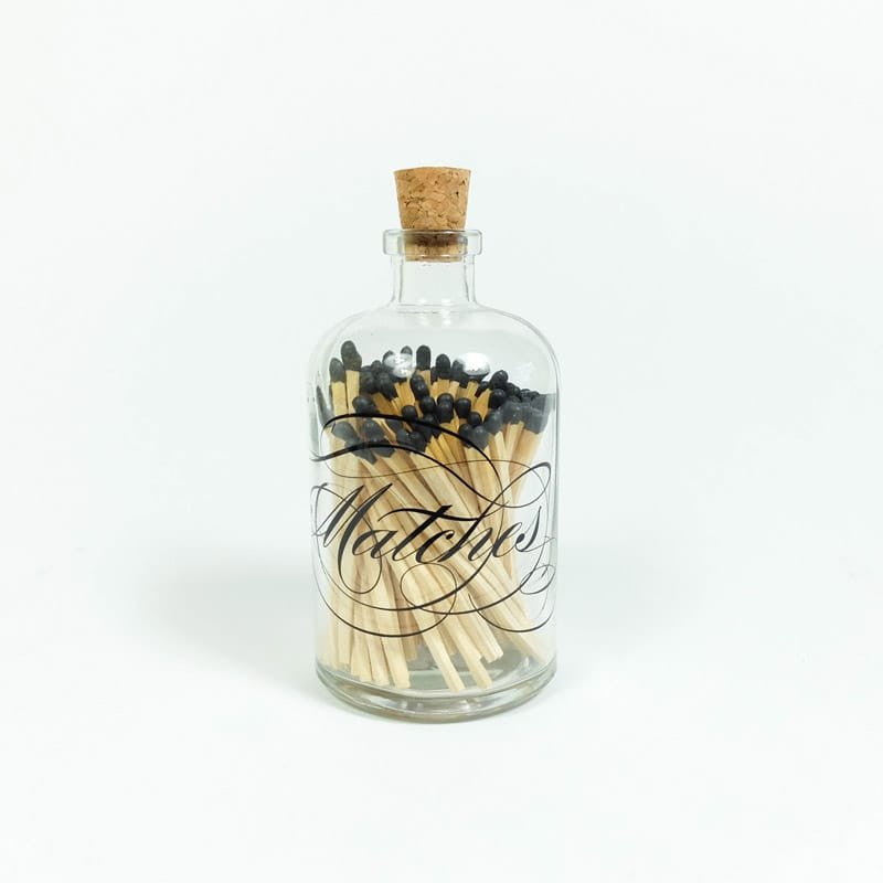 Skeem Apothecary Match Bottle decorative black matches