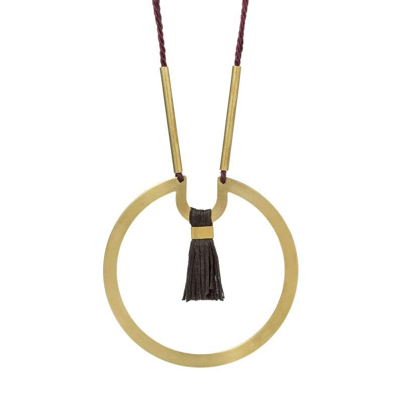 Salta burgundy rope necklace focal