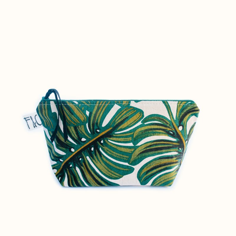 Tabor Cosmetic Bag in Monstera by Frankie & Coco