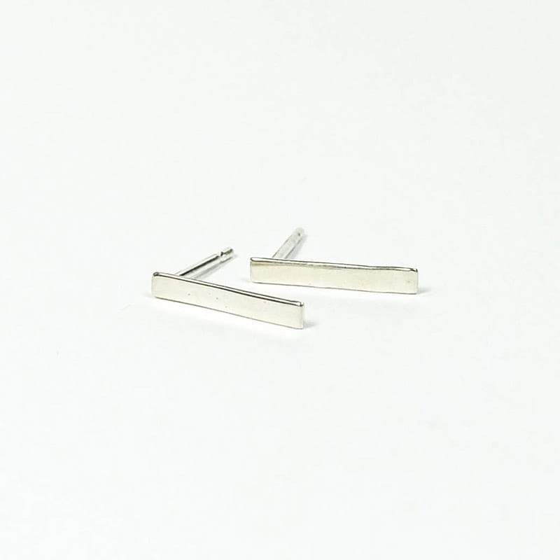 Upper Metal Class Rectangle Bar Earrings geometric silver
