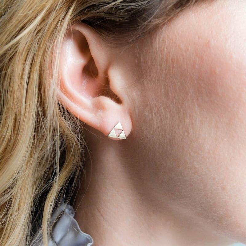 Upper Metal Class Tiny Triangle geometric Earrings