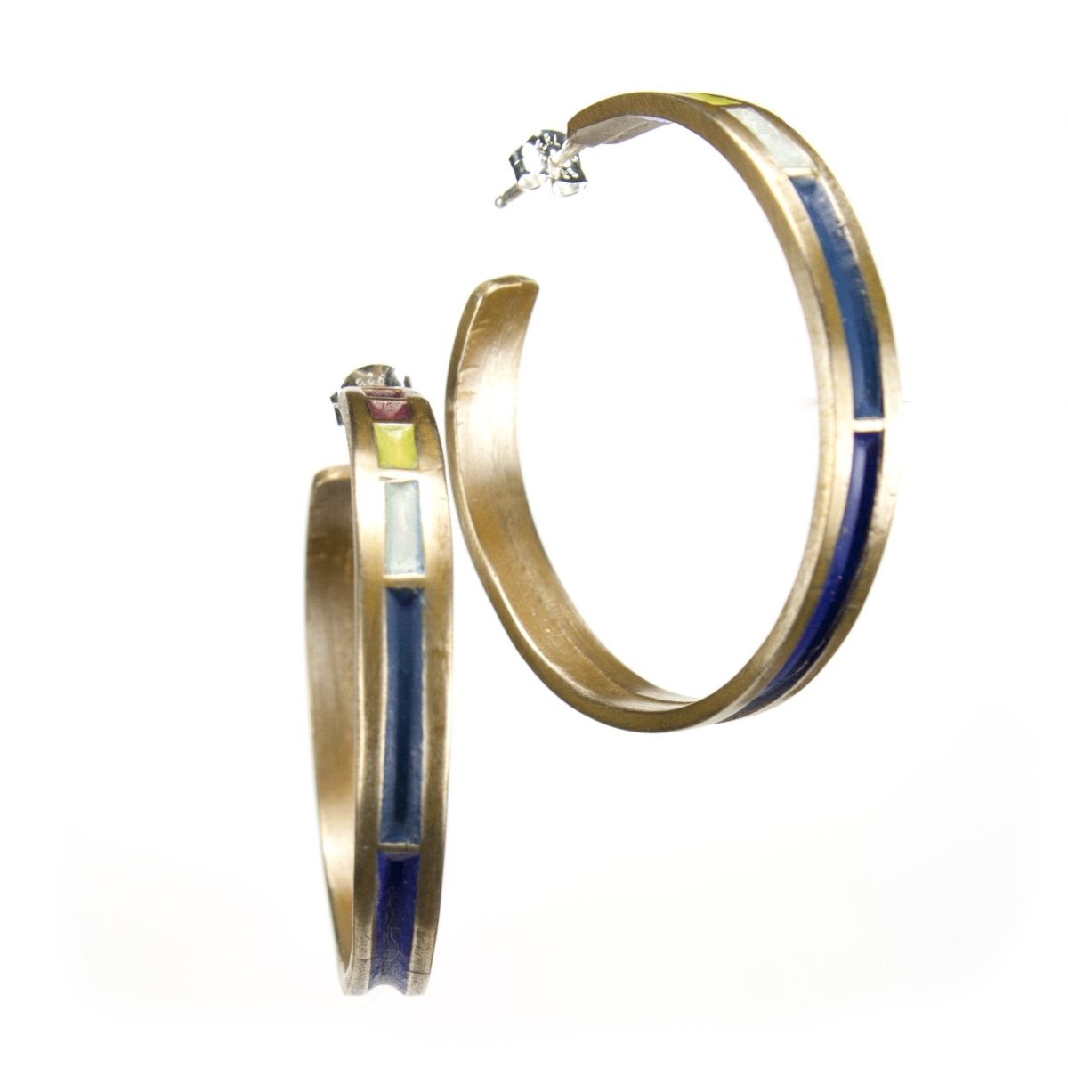 Circular hoop earrings inspired by Scandinavia.