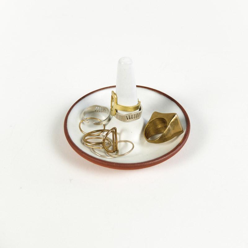 Ring Dish in White