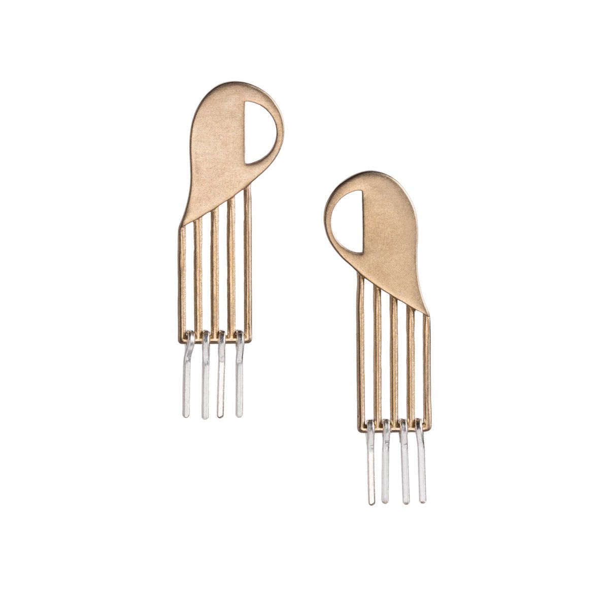 Ascensa earrings in bronze front view