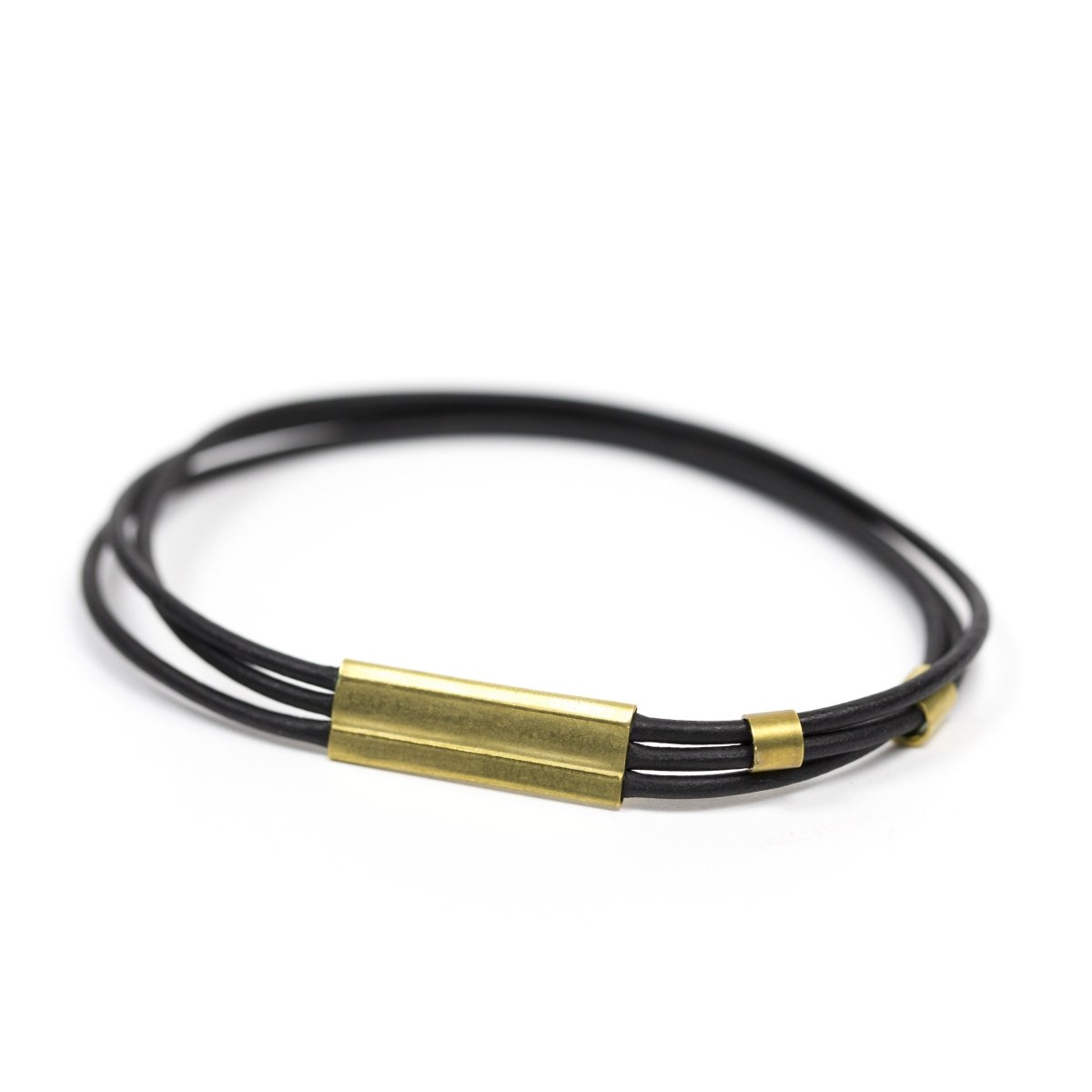 Leather bangle bracelet