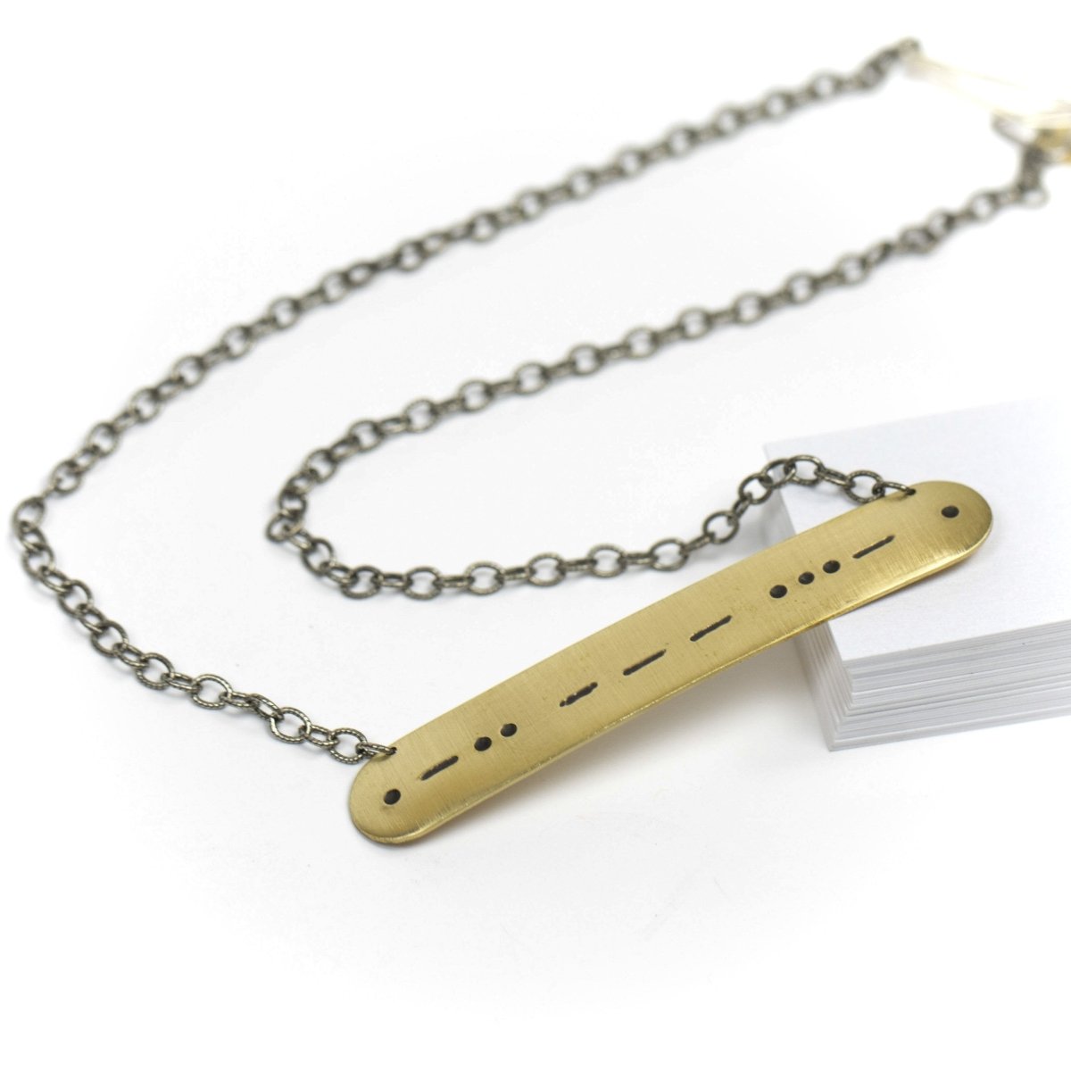 Morse Code Romance necklace