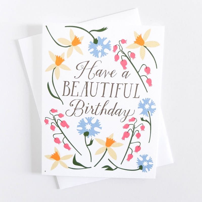 Banquet Cards Beautiful Birthday Daffodils Card