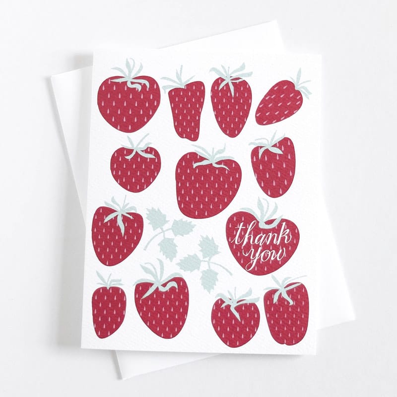 Banquet Cards Thank You Strawberries Card