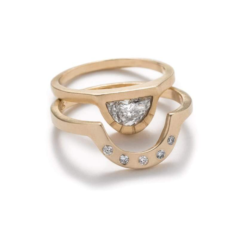 "Cor" contoured diamond ring - betsy & iya
