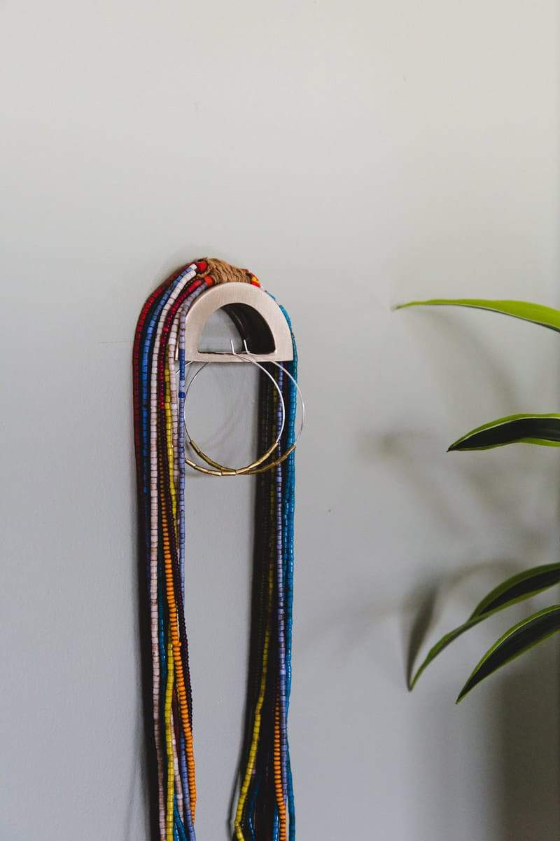 betsy and iya geometric half moon coat hook