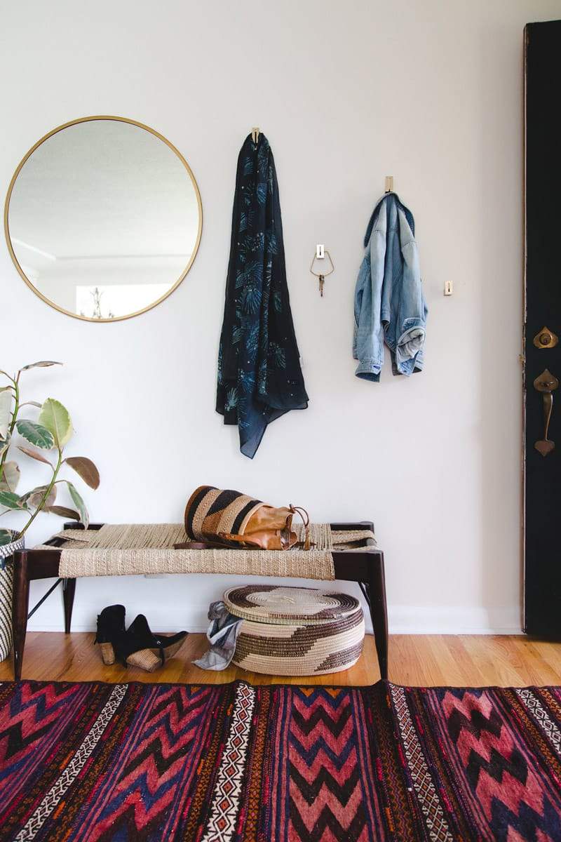 betsy & iya solid bronze rectangle double wall hook