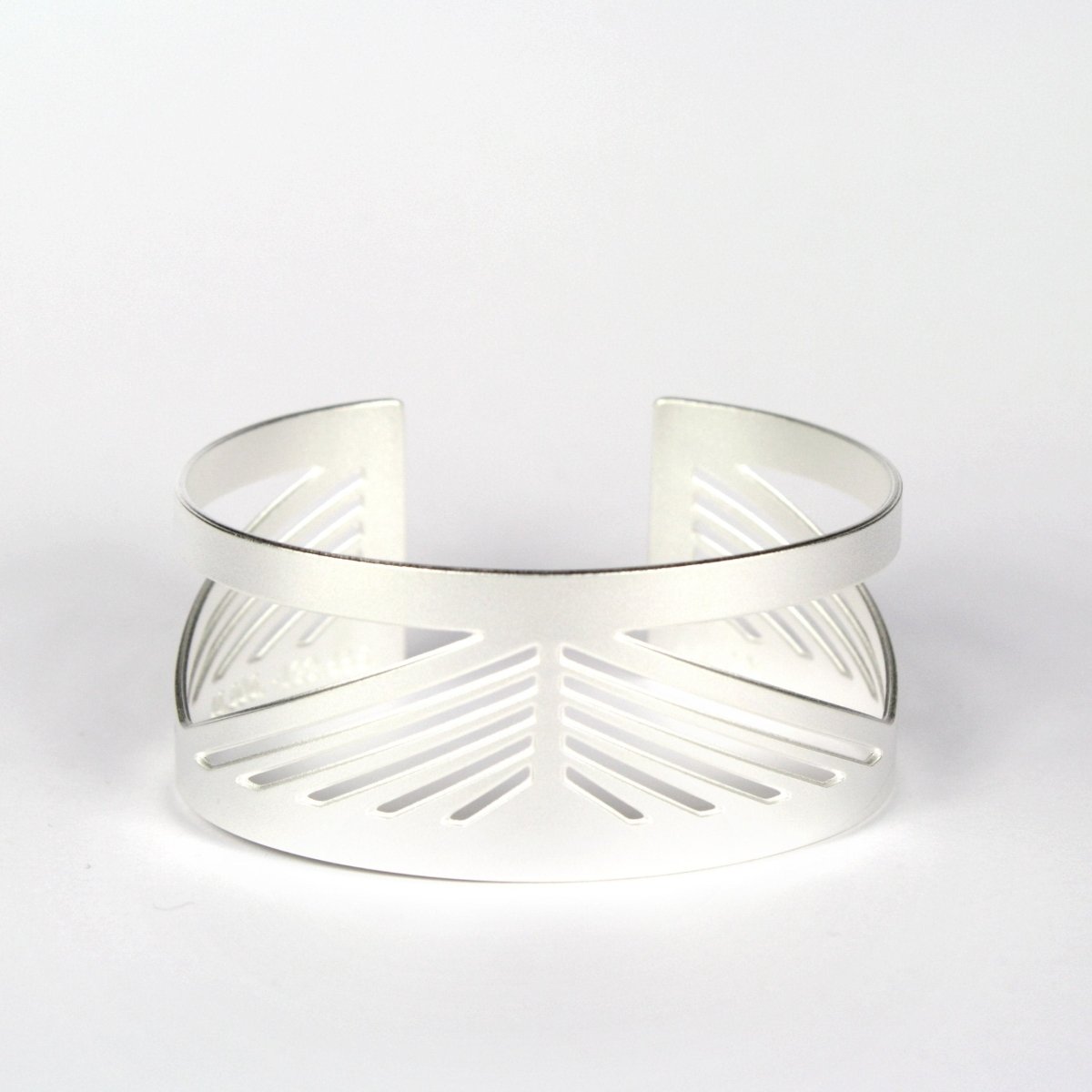 betsy & iya Tilikum Crossing bridge cuff bracelet in silver