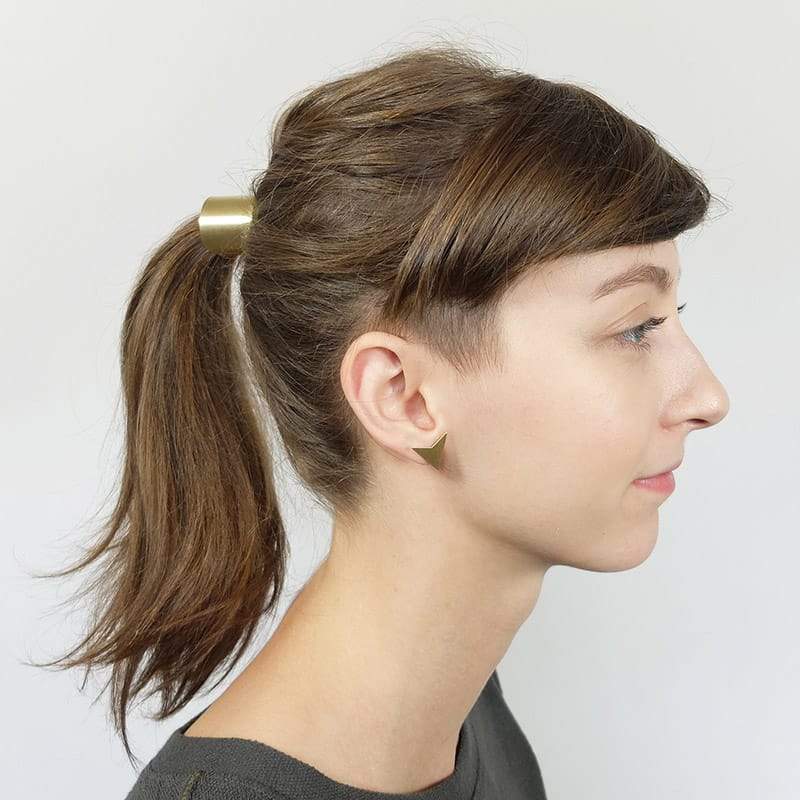 betsy & iya Mirage Stud geometric triangle earrings