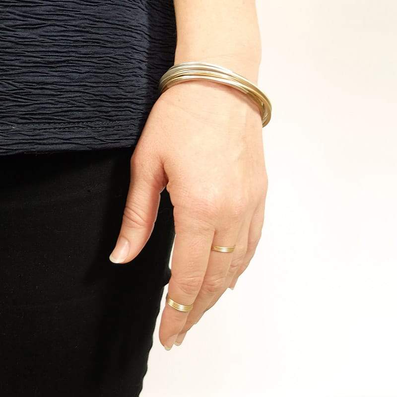 betsy & iya smooth gold filled stacking ring