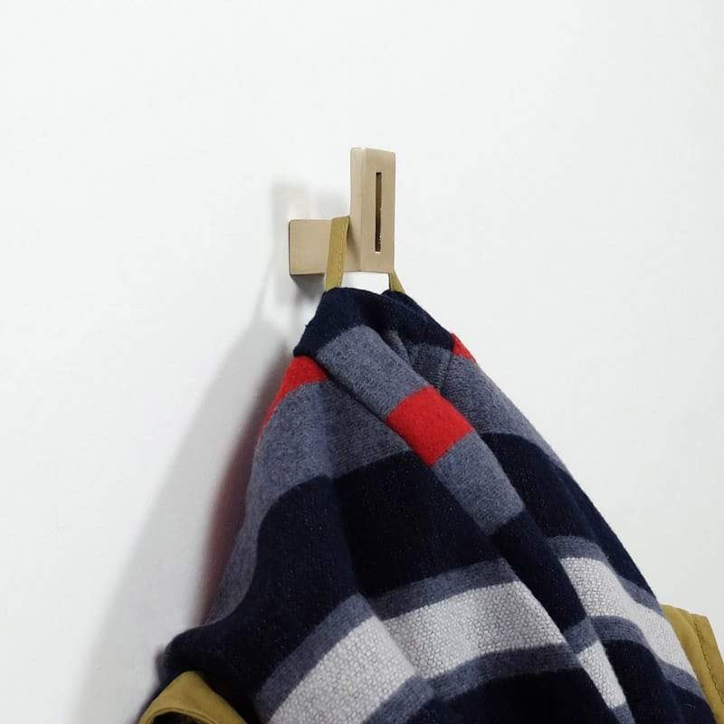 betsy & iya geometric solid bronze modern wall hooks rectangular shape